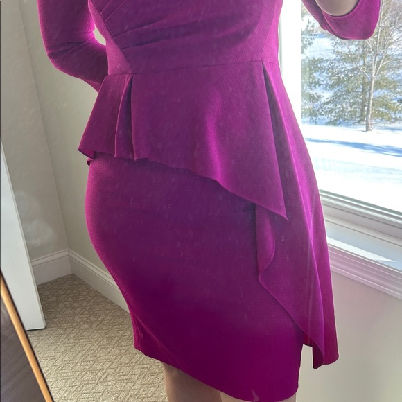 Teri Jon Fuchsia Asymmetrical Dress - Picture 2 of 7